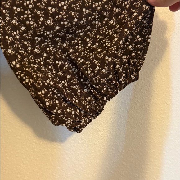 Aura Brown Floral Button-front Sundress - Picture 7 of 8